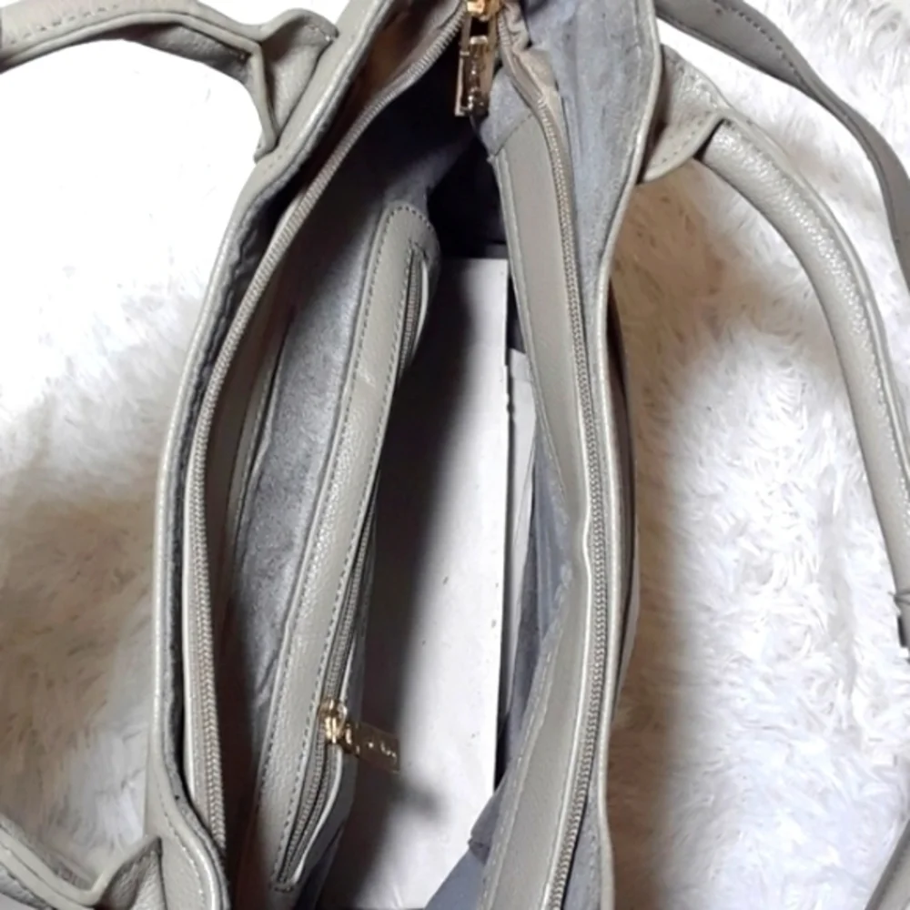 Pink Haley Faux Pebble Leather Large Tote Bag